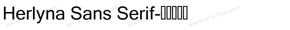 Herlyna Sans Serif字体转换